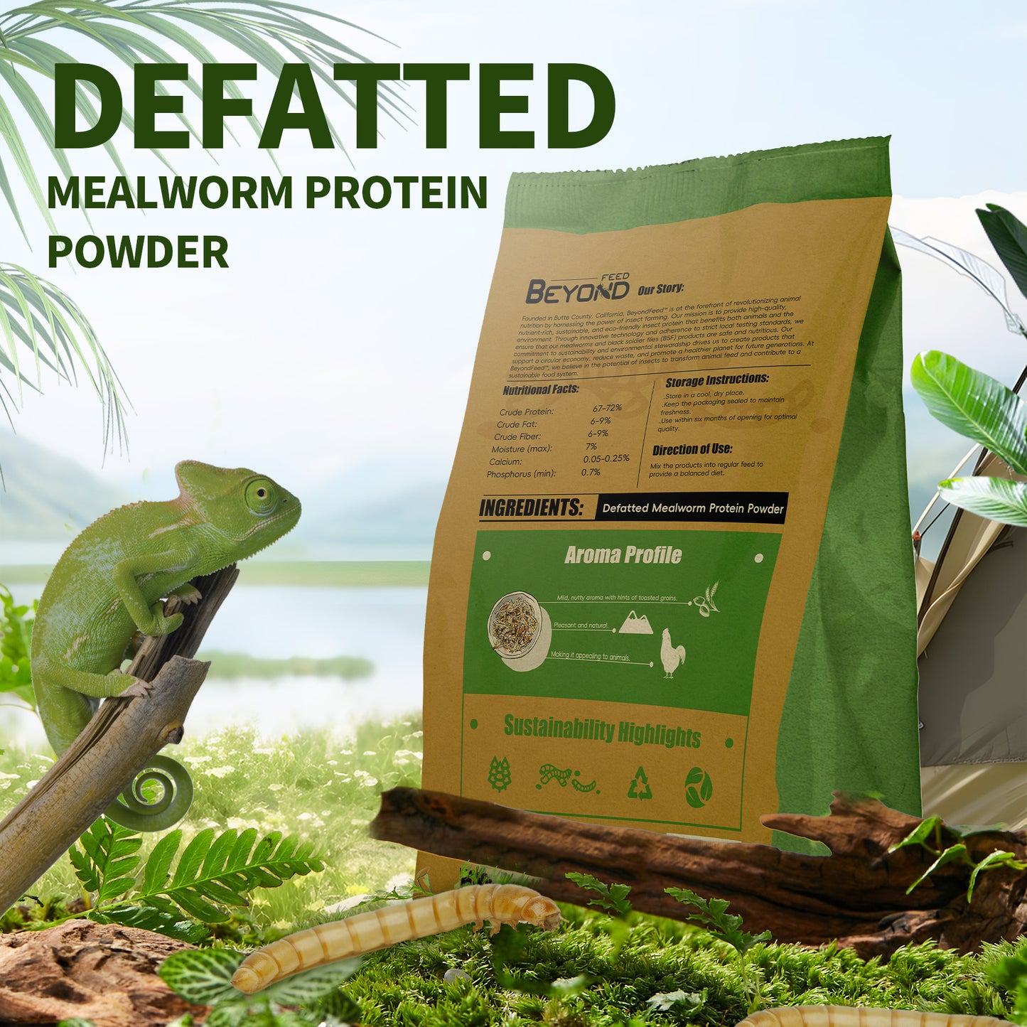 BeyondFeed™ Defatted Mealworm Protein Powder