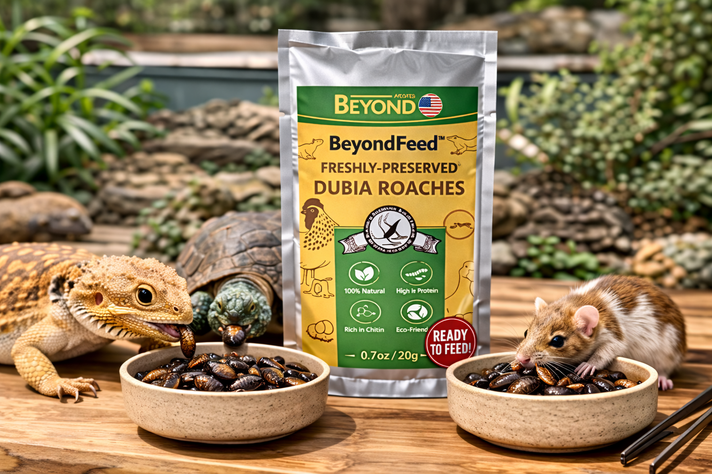 BeyondFeed™ USA Grown Freshly Preserved Feeder Insects | Mealworms, Superworms & Dubia Roaches