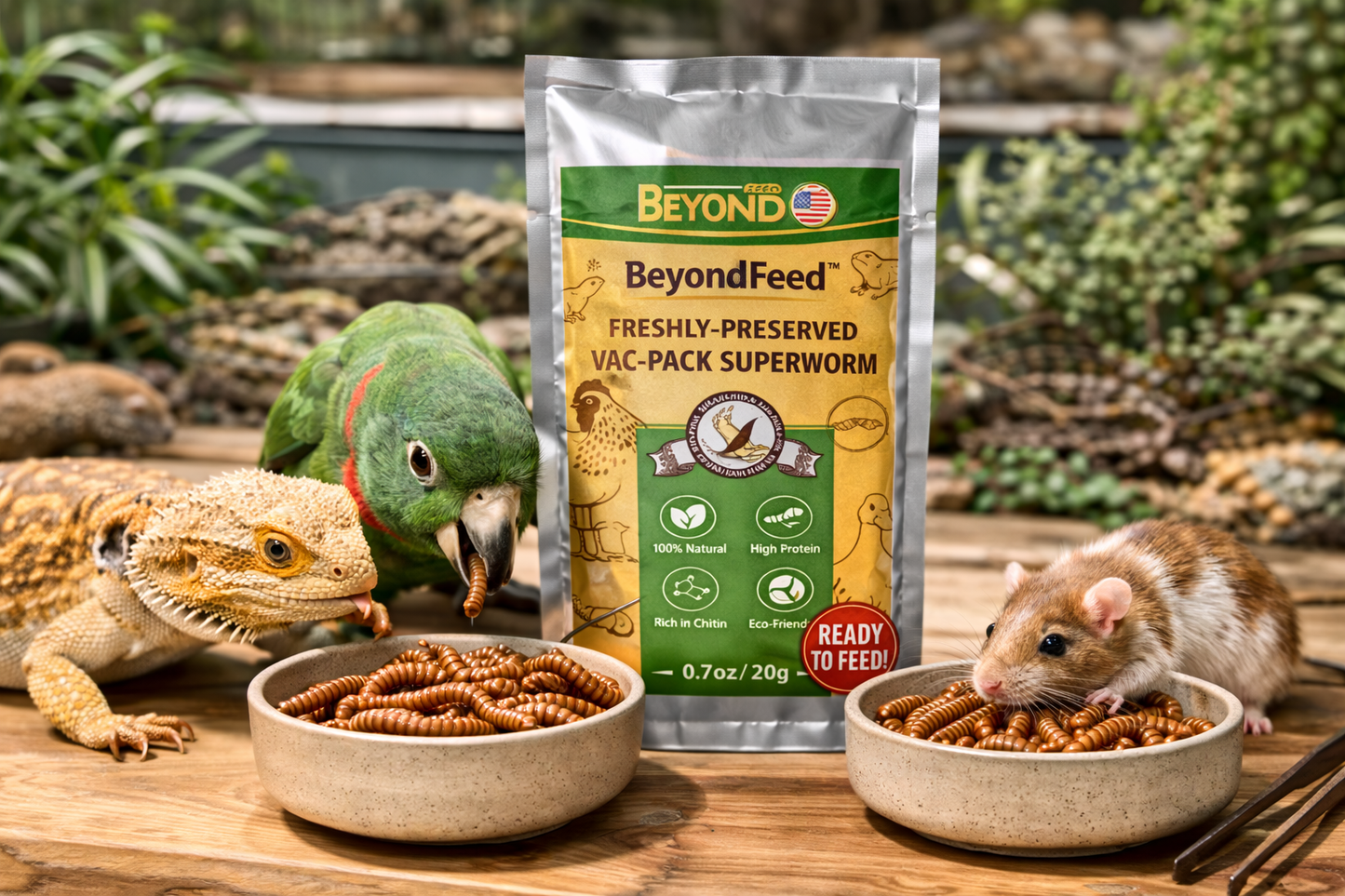 BeyondFeed™ USA Grown Freshly Preserved Feeder Insects | Mealworms, Superworms & Dubia Roaches