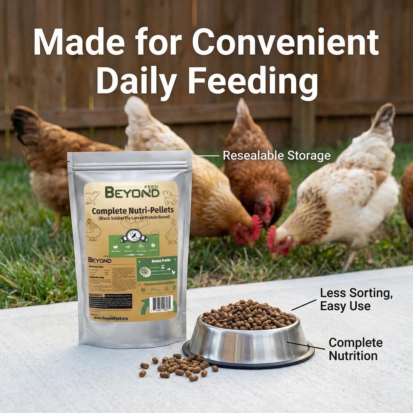 BeyondFeed™ Complete Nutri Pellets for Chickens & Backyard Flocks- 2 Package Bundle