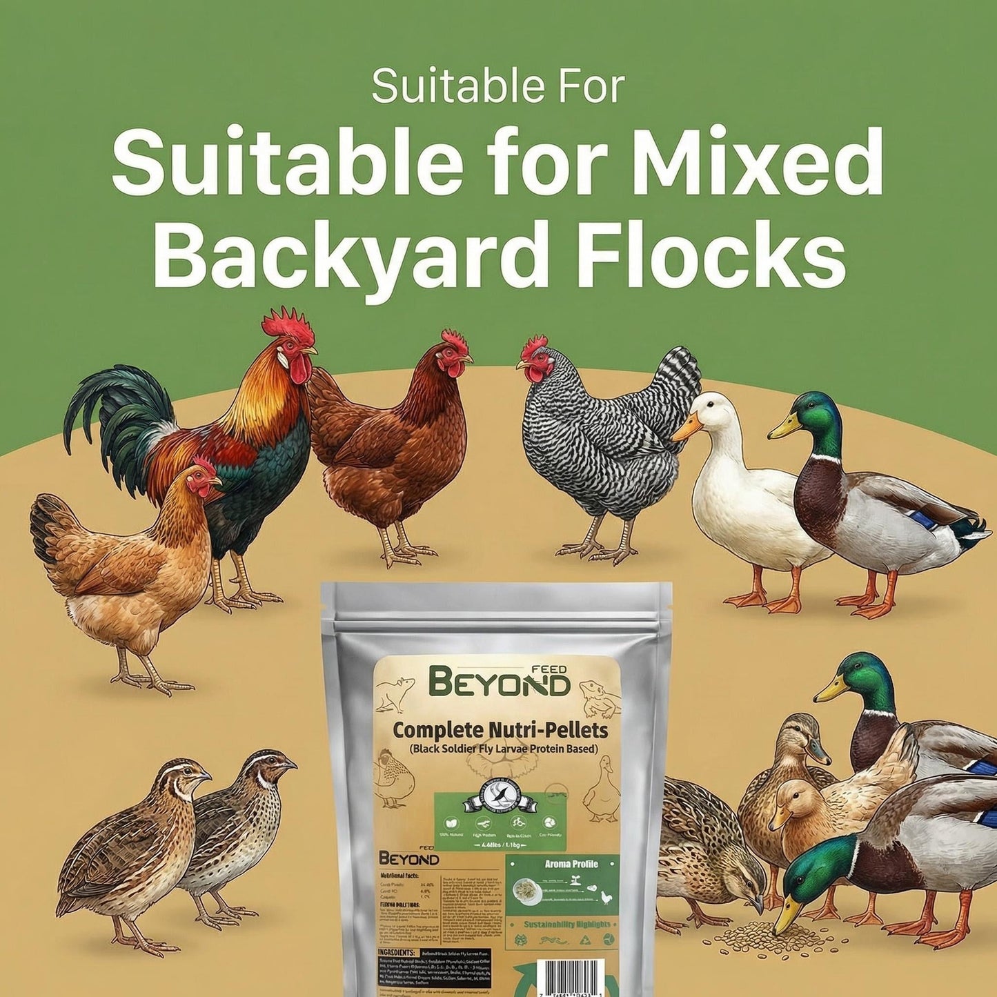 BeyondFeed™ Complete Nutri Pellets for Chickens & Backyard Flocks- 2 Package Bundle